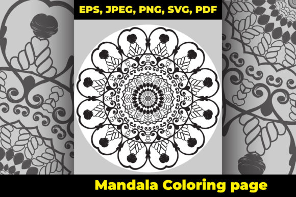 10 Bulk Relieving Mandala Coloring Page Graphics Amp