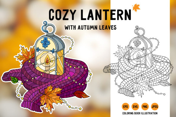 Autumn Lantern Coloring Pages Amp Graphics