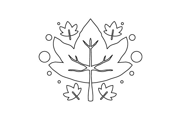 Botanical Line Art Coloring Page: Crafts & Designs Amp