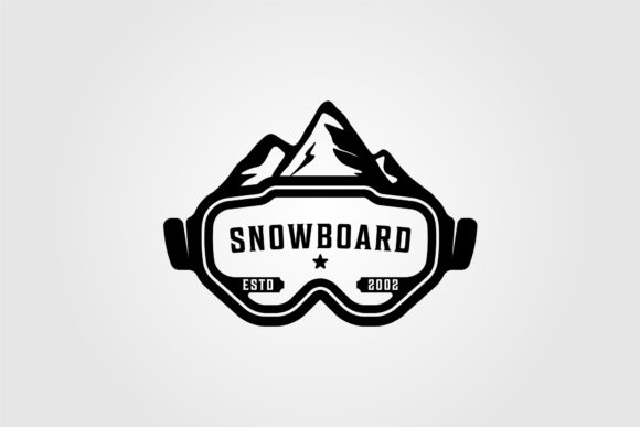 Creative Ski Goggles and Mountain Logo: Graphics for Handmade Logos