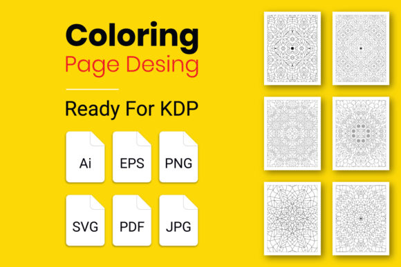 KDP Mandala Pattern V-03: Coloring Pages Amp Graphics