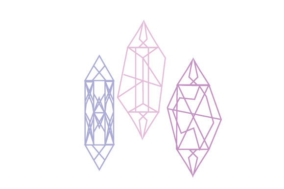MAGIC CRYSTALS COLORING PAGE