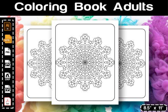 Mandala Coloring Page for Adults Vol 04 Graphics Review