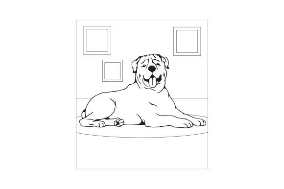 Rottweiler Coloring Page: A Dog Crafts Asset Review